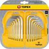 Ключ Topex шестигранні та Torx , набір 18 од., 1.5-10 мм, T10-T50, короткі фото №2