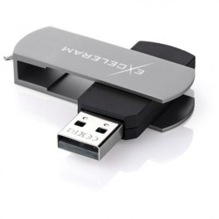 Изображение Флешка Exceleram 32GB P2 Series Gray/Black USB 2.0 (EXP2U2GB32) - изображение 2