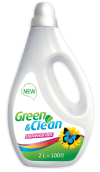 Гель для прання Green&Clean Гель для прання кольорових та білих речей Universal, 2 л/100 прань