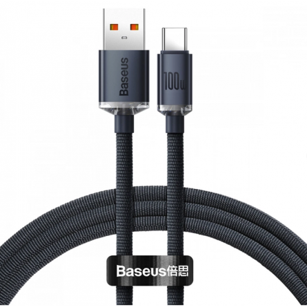 Baseus Crystal Shine Series Fast Charging Data Cable USB to Type-C 100W 1.2m Black
