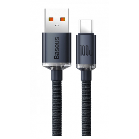 Baseus Crystal Shine Series Fast Charging Data Cable USB to Type-C 100W 1.2m Black фото №2