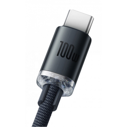 Baseus Crystal Shine Series Fast Charging Data Cable USB to Type-C 100W 1.2m Black фото №5