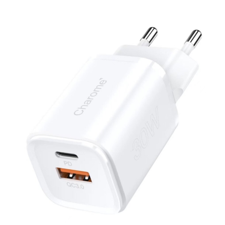 МЗП Charome C11 Pure PD QC 3.0 30W Charger  White