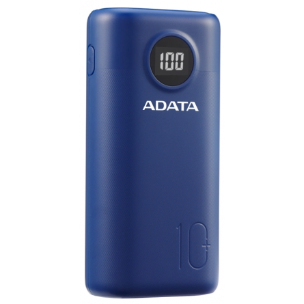 Мобільна батарея Adata P10000QCD 10000mAh QC/PD 22.5W Blue фото №3