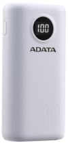 Мобільна батарея Adata P10000QCD 10000mAh QC/PD 22.5W White фото №2