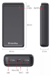 Мобильная батарея AUKEY PB-N93 20000mAh Ultra Slim 15W Black фото №3