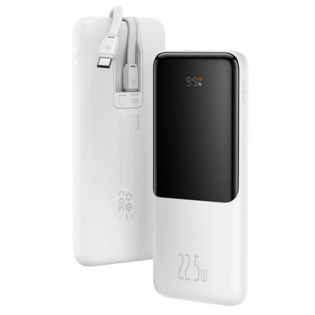 Мобильная батарея Baseus Elf Digital Display 10000mAh 22.5W White фото №3