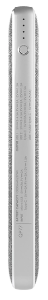 Мобільна батарея Silicon Power 10000 mAh QP77, grey фото №4