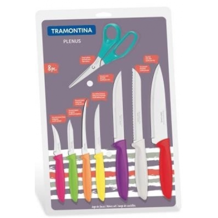 Набір ножів Tramontina TRAMONTINA PLENUS 8 предметів (7 ножів, ножиці) (23498/917)