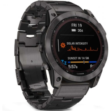 Smart годинник Garmin fenix 7X Sapph Sol Carbon Gray DLC Ti, GPS (010-02541-27) фото №3