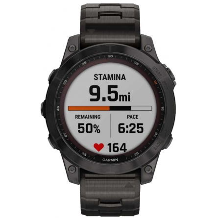 Smart годинник Garmin fenix 7 Sapph Sol, Carbon Gray DLC Ti w/DLC Ti Bracelet, GPS (010-02540-39) фото №3