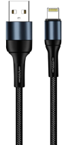 Colorway USB - Apple Lightning (nylon) 2.4А 1м чорний (CW-CBUL045-BK)