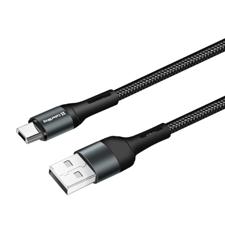 Colorway USB - MicroUSB (nylon) 2.4А 1м чорний (CW-CBUM045-BK) фото №3