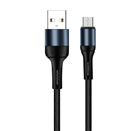 Colorway USB - MicroUSB (nylon) 2.4А 1м чорний (CW-CBUM045-BK) фото №4