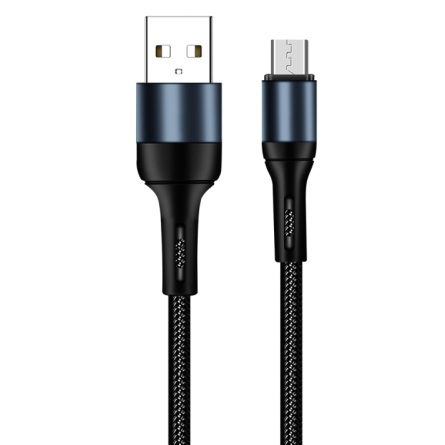 Colorway USB - MicroUSB (nylon) 2.4А 1м чорний (CW-CBUM045-BK) фото №7
