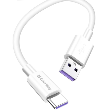 Colorway USB - Type-C (Fast Charging) 5.0А 1м білий (CW-CBUC019-WH) фото №3