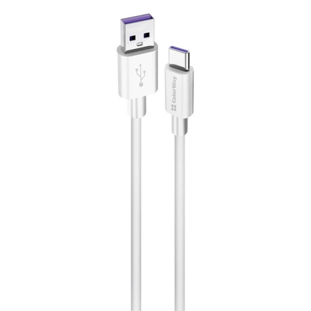 Colorway USB - Type-C (Fast Charging) 5.0А 1м білий (CW-CBUC019-WH) фото №4
