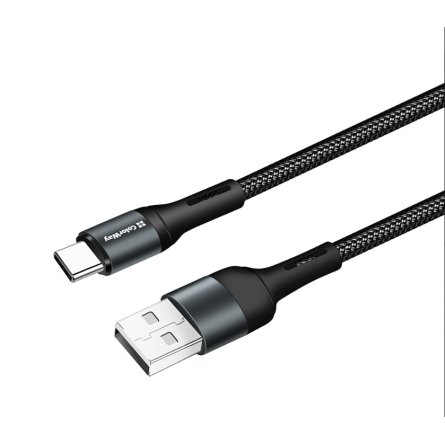 Colorway USB - Type-C (nylon) 2.4А 1м чорний (CW-CBUC045-BK) фото №4