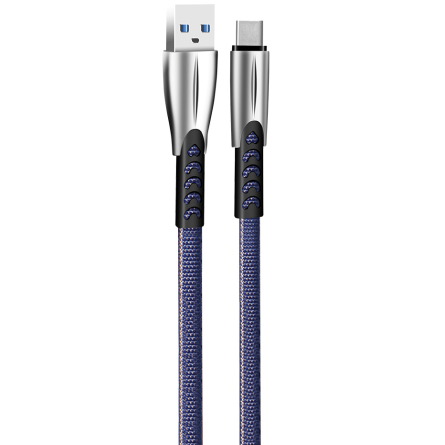 Colorway USB - Type-C (zinc alloy) 2.4А 1м синій (CW-CBUC012-BL) фото №2