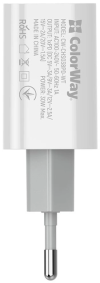 МЗП Colorway Power Delivery Port PPS USB Type-C (30W) білий (CW-CHS038PD-WT) фото №3
