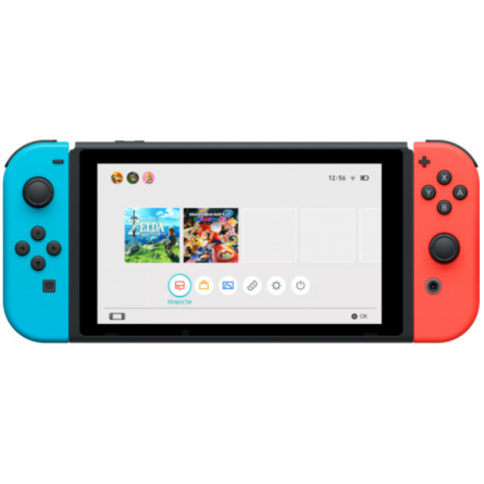 Ігрова приставка Nintendo Switch OLED червоний та синій (045496453442) фото №4