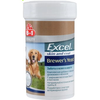 Изображение Таблетки для тварин 8in1 Excel Brewers Yeast Пивні дріжджі 140 шт (4048422109495)