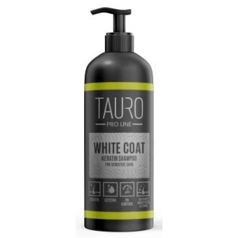 Зображення Шампунь для тварин Tauro Pro Line White Coat Keratin Shampoo 1000 мл (TPLW45818)