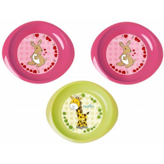Изображение Посуд для дітей Nuvita Набір тарілочок NV1428Pink 6м  3шт.
