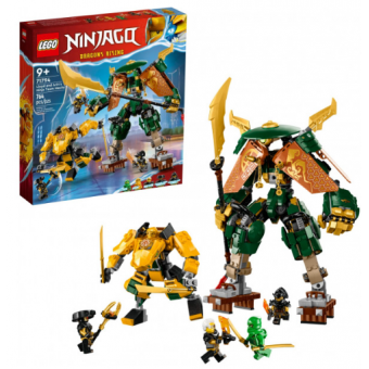 Зображення Конструктор Lego Ninjago Командні роботи ніндзя Ллойда й Арін (71794)