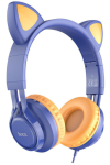 Навушники Hoco W36 Cat ear headphones with mic Midnight Blue фото №2
