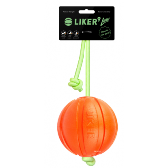 Изображение Іграшки для собак Liker Lumi М'ячик зі світлонакопичувальним шнурком 9 см (6284)