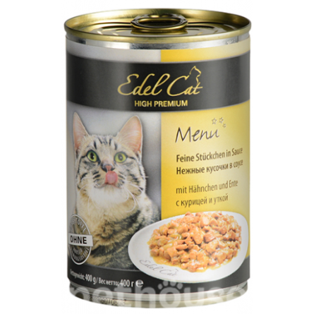 Консерва для котів Edel Консервы для кошек  Cat курица и утка в соусе 400 г (4003024173015)