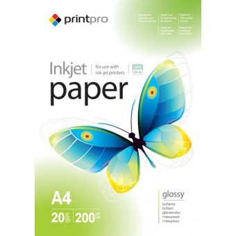Зображення Папір офісний PRINT PRO PrintPro глянц. 200г/м, A4 PG200-20