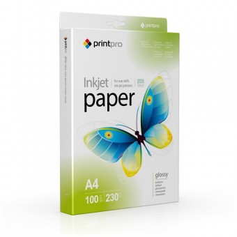 Зображення Папір офісний PRINT PRO PrintPro глянц. 230г/м, A4 PG230-100