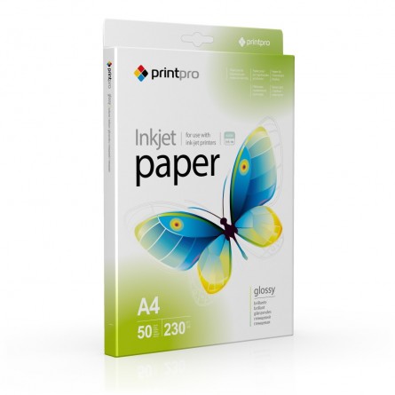 Бумага офисная PRINT PRO PrintPro глянц. 230г/м, A4 PG230-50