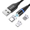 Colorway USB - 3в1 (Lightning MicroUSB Type-C) Magnetic Data/Quick Charge 2.4А 1м чорний CW-CBUU038-BK фото №4