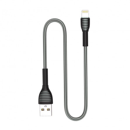 Colorway USB - Apple Lightning (braided cloth) 3А 1м сірий CW-CBUL041-GR фото №3