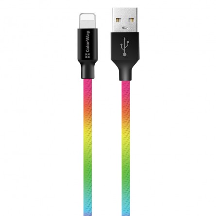 Colorway USB - Apple Lightning (multicolor) 2.4А 1м CW-CBUL016-MC фото №3