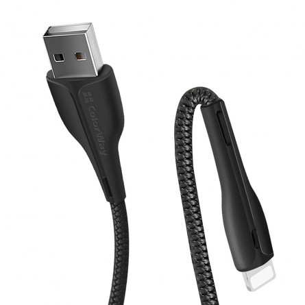 Colorway USB - Apple Lightning (PVC   led) 2.4А 1м чорний CW-CBUL034-BK фото №3