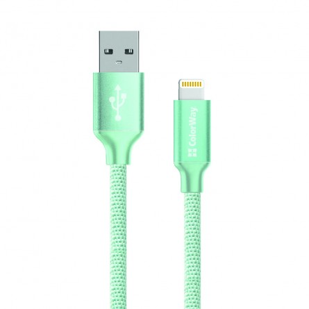 Colorway USB - Apple Lightning 2.1А 1м м'ятний CW-CBUL004-MT фото №2