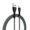 Colorway USB - MicroUSB (braided cloth) 3А 1м сірий CW-CBUM041-GR фото №7
