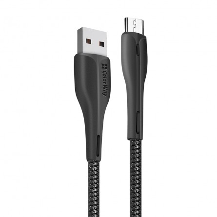 Colorway USB - MicroUSB (PVC   led) 2.4А 1м чорний CW-CBUM034-BK фото №2