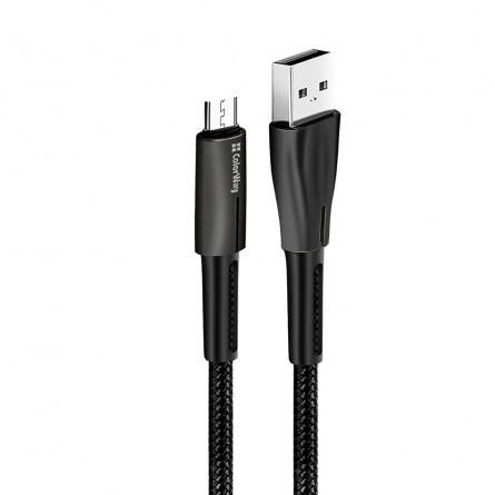 Colorway USB - MicroUSB (zinc alloy   led) 2.4А 1м чорний CW-CBUM035-BK фото №4