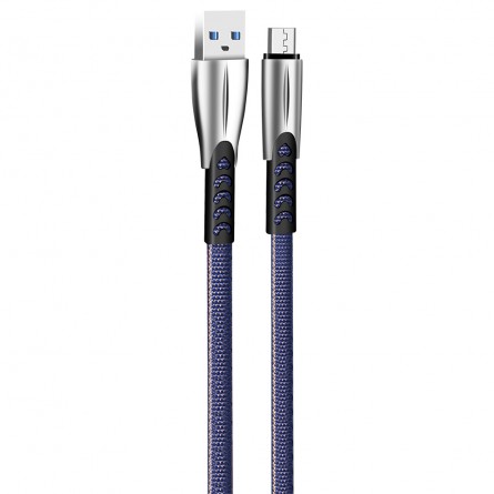 Colorway USB - MicroUSB (zinc alloy) 2.4А 1м синій CW-CBUM011-BL фото №3