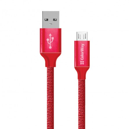 Colorway USB - MicroUSB 2.4А 2м червоний CW-CBUM009-RD фото №2