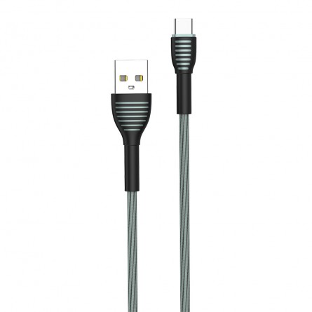 Colorway USB - Type-C (braided cloth) 3А 1м сірий CW-CBUC041-GR фото №2