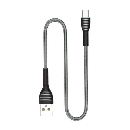 Colorway USB - Type-C (braided cloth) 3А 1м сірий CW-CBUC041-GR фото №3