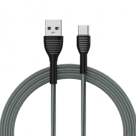 Colorway USB - Type-C (braided cloth) 3А 1м сірий CW-CBUC041-GR фото №4