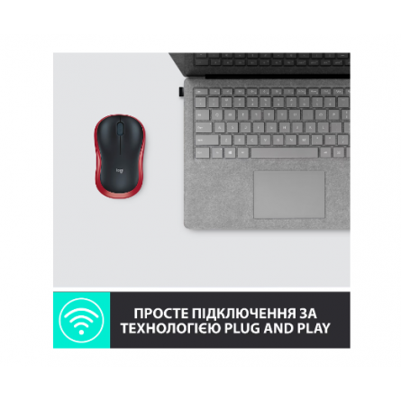 Комп'ютерна миша Logitech Wireless M185 Red фото №5