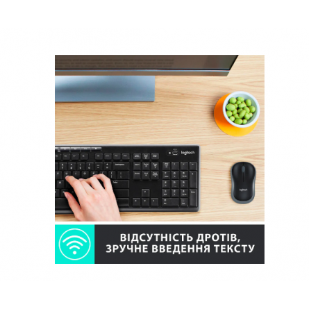 Клавиатура   мышка Logitech Wireless MK270 Combo Black фото №2